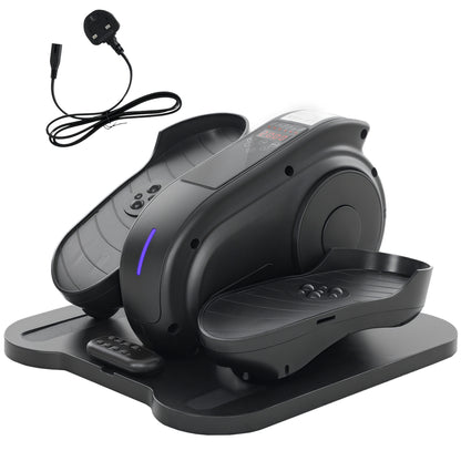 Under Desk Elliptical Machine Pedal Exerciser w/ 10 Speeds, Black