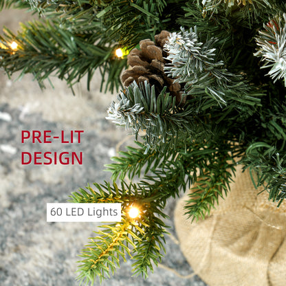2 Pieces 3' Prelit Artificial Tabletop Christmas Trees, LED Display