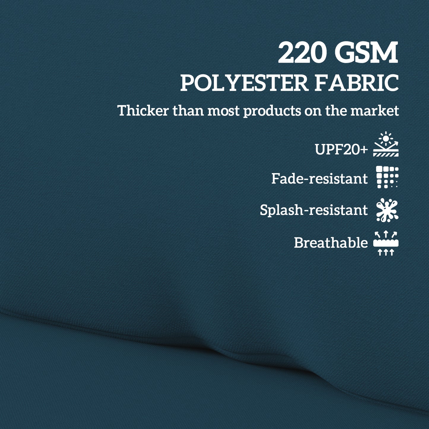 2 Seat Pallet Cushions 20cm Thick Outdoor Seat Pads, Navy Blue