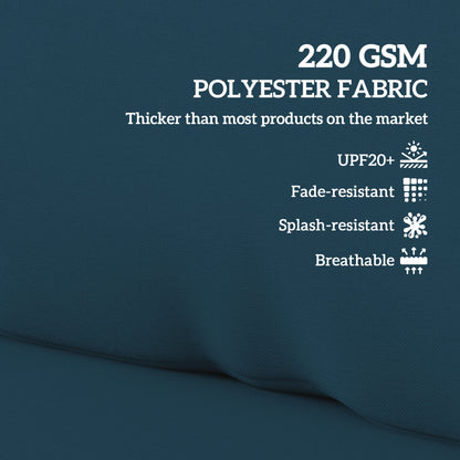 2 Seat Pallet Cushions 20cm Thick Outdoor Seat Pads, Navy Blue