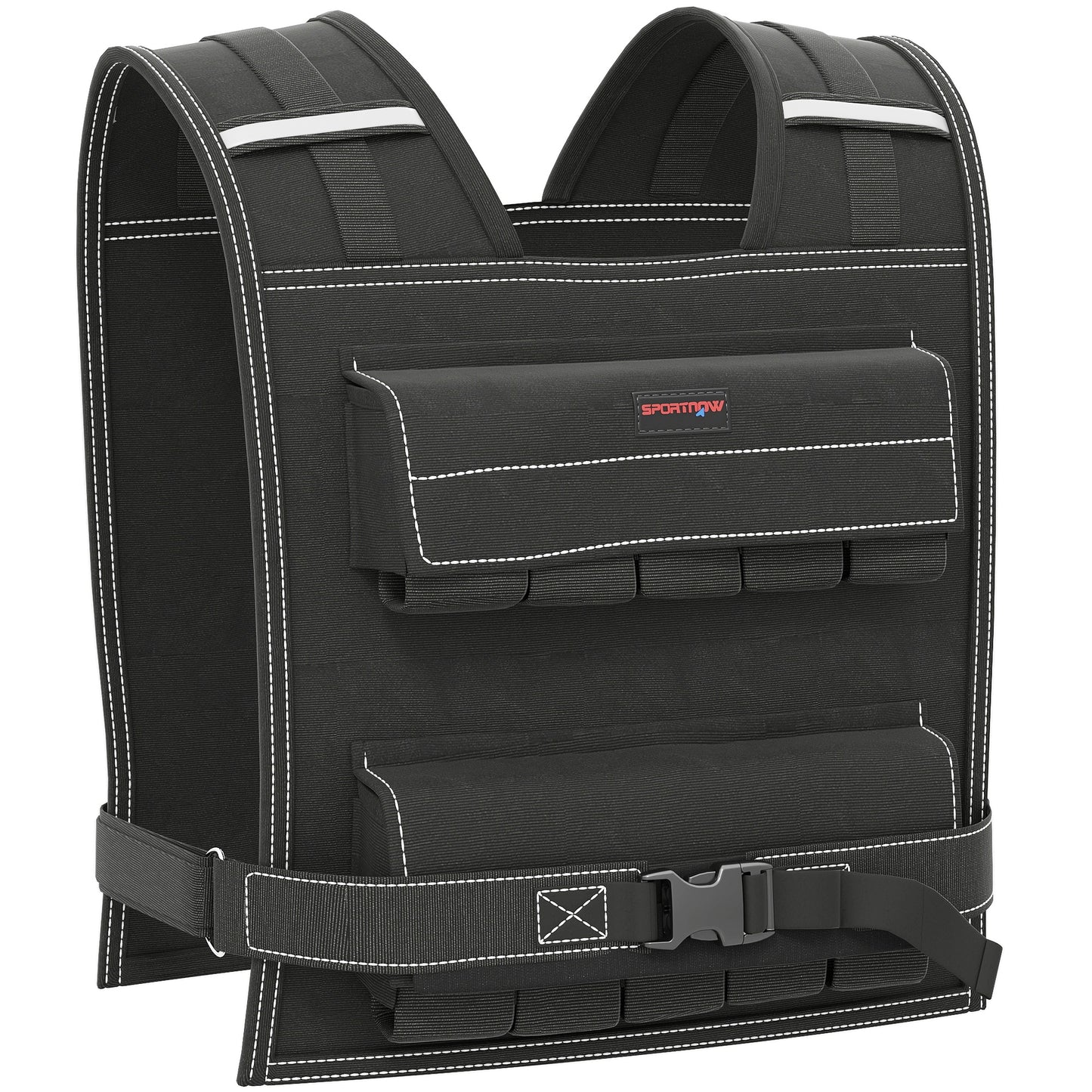 20KG Adjustable Weighted Vest with 20 Metal Weights, Running Weight Vest