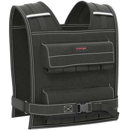 20KG Adjustable Weighted Vest with 20 Metal Weights, Running Weight Vest