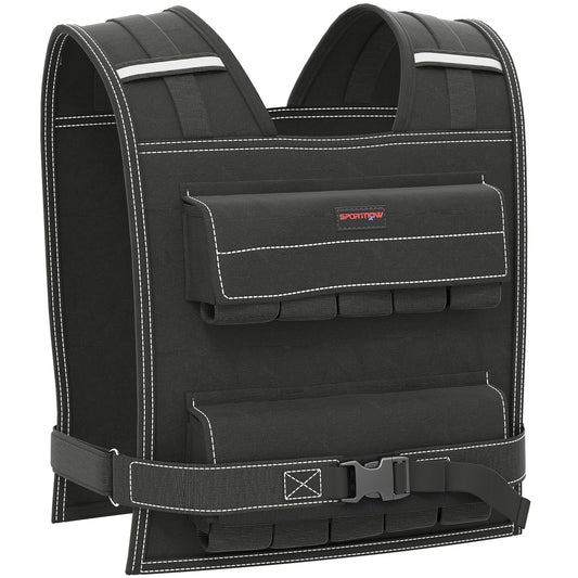 20KG Adjustable Weighted Vest with 20 Metal Weights, Running Weight Vest