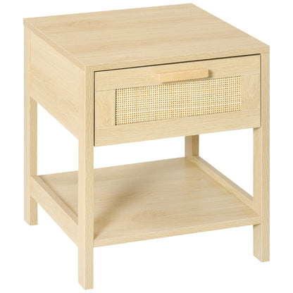 Nightstand Bedside Table End Table Storage Organizer W/ Drawer Shelf