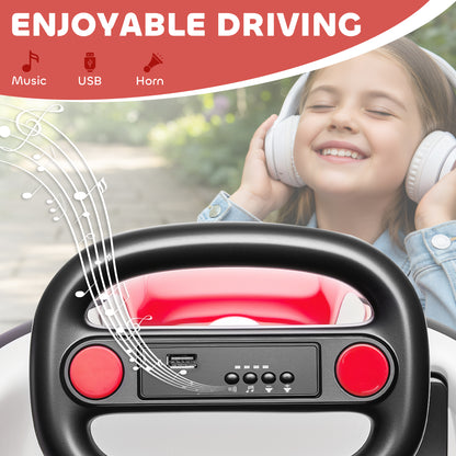 Kids Bumper Car with Game-Inspired Design and Oversized Wheels, 360-Degree Spin Electric Ride on Toy, Dual Motors, Music and Horn for Toddlers, Bumper Car for Kids Ages 37-96 Months, Red