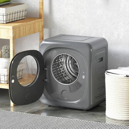 Compact Dryer Machine with 5 Modes, 4kg Small Tumble Dryer, Grey