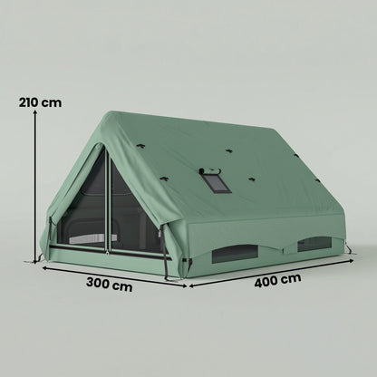 Inflatable Tent, 4 Season Hot Tent 10000mm Waterproof, Green