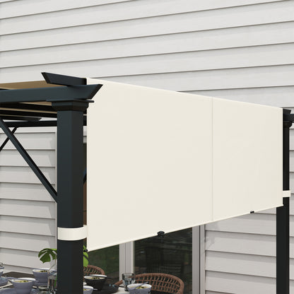 2 Pcs UV Protection Pergola Replacement Canopy, Pergola Shade Cover, Easy to Install, for 3 x 3(m) Pergola, Cream White