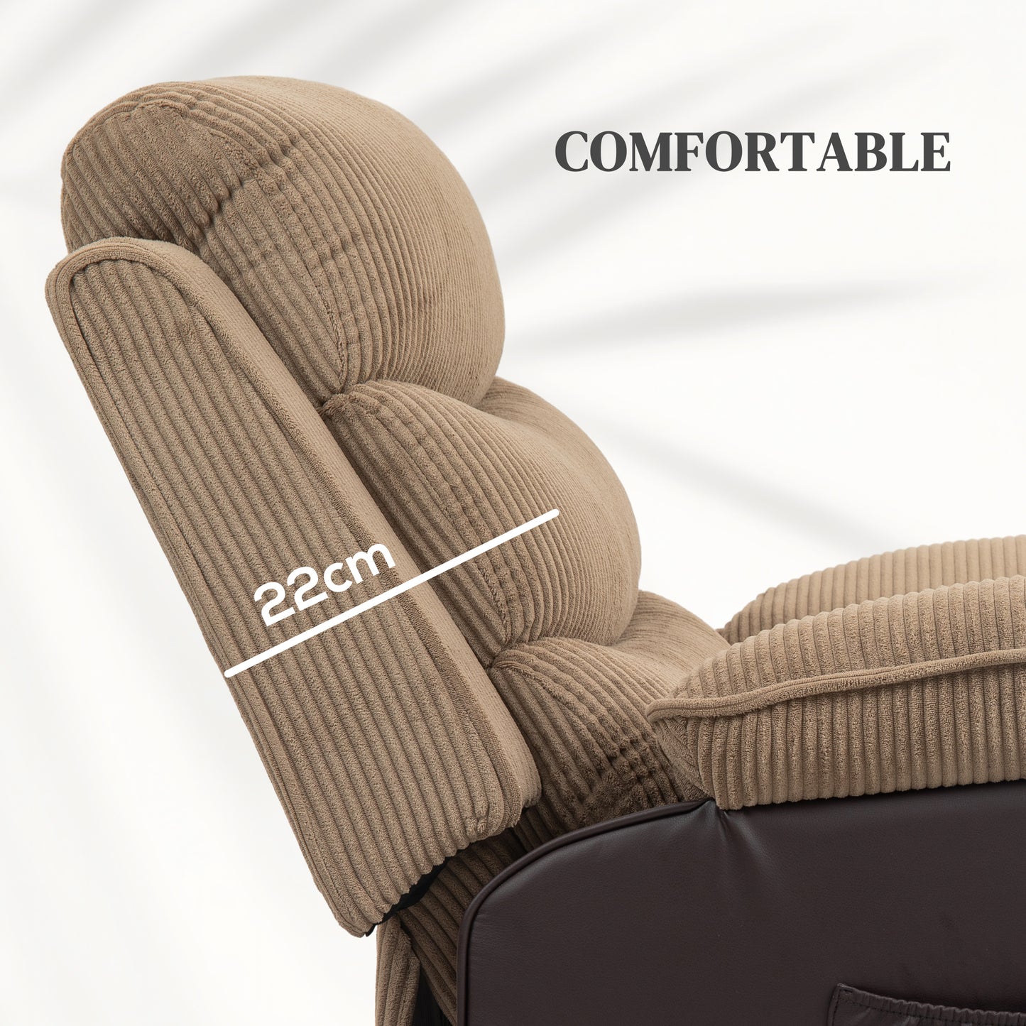 Power Lift Riser and Recliner Chair with Remote Control, Brown