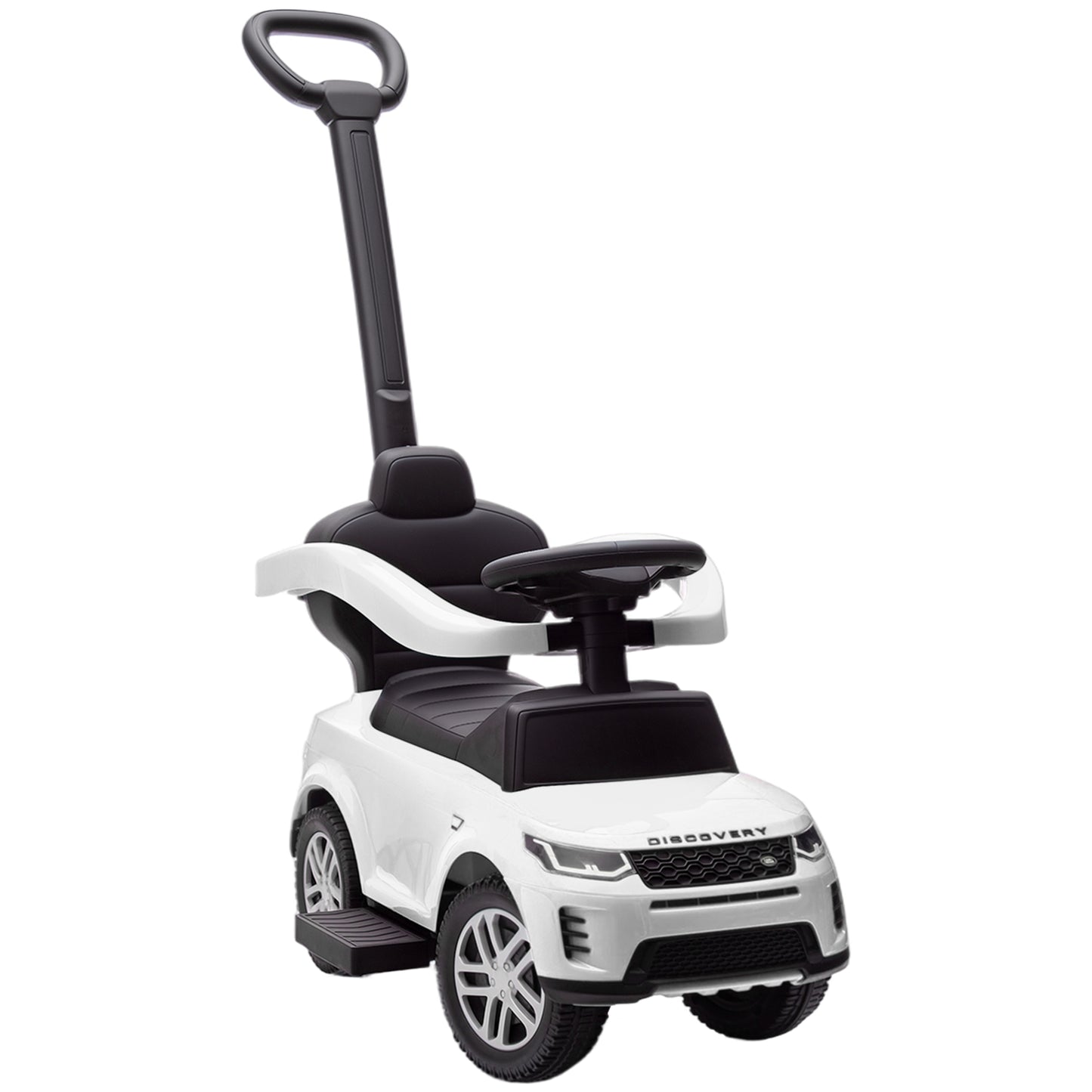 LAND ROVER Licensed Baby Push Car, 2-in-1 Ride on Car, White