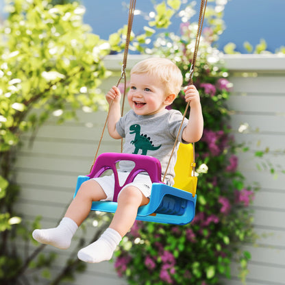 3 in 1 Kids Swing Seat, Adjustable Toddler Swing Chair, Light Blue