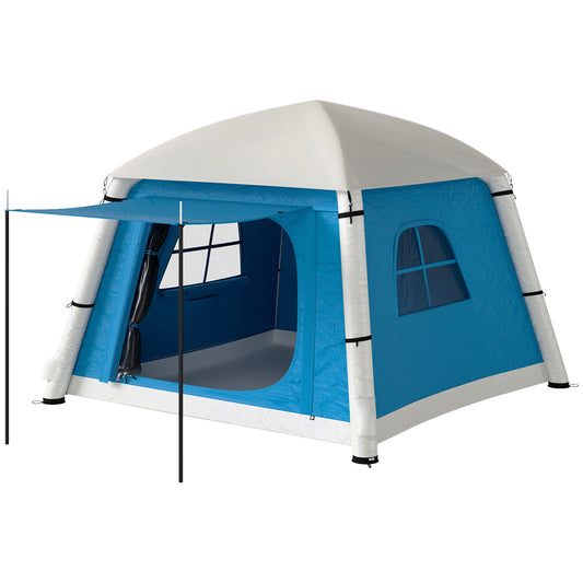 Inflatable Camping Tent, 2 Man Tent, Light Blue