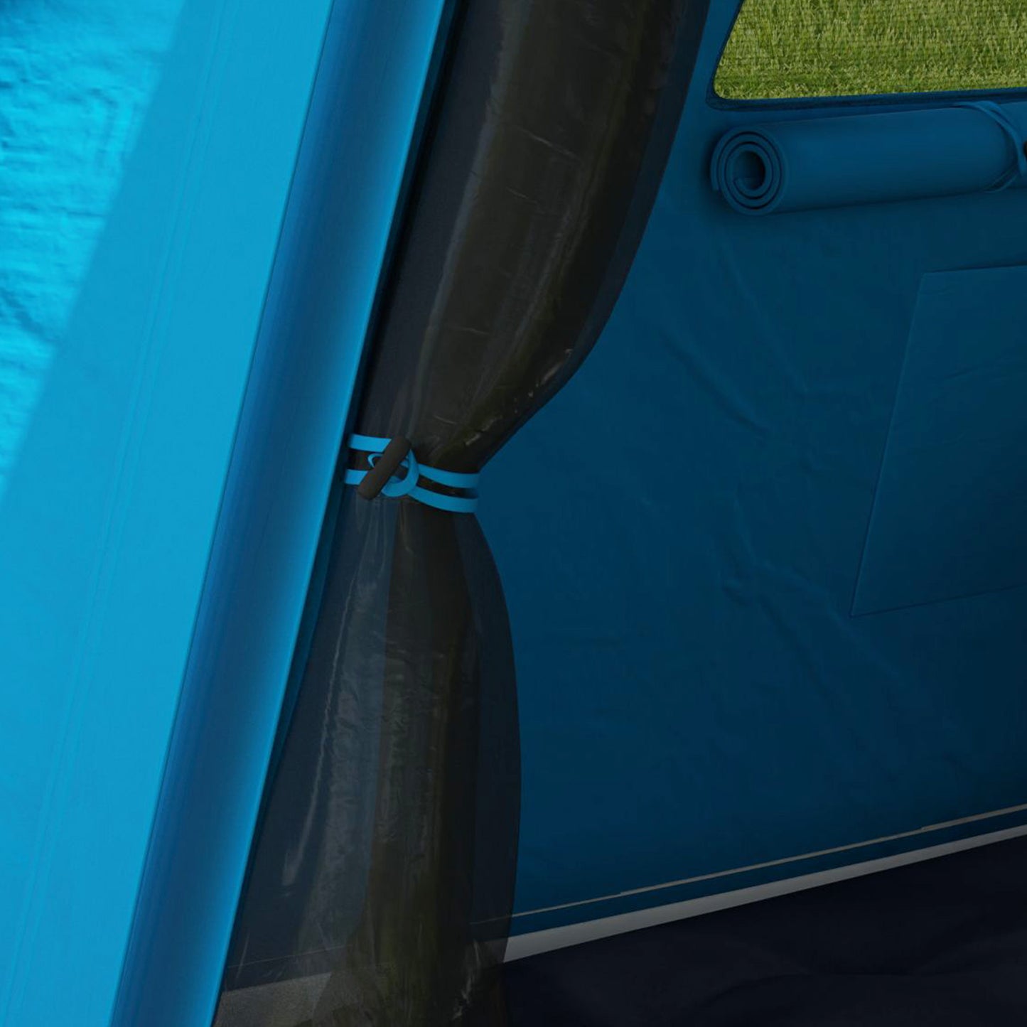 Inflatable Camping Tent, 2 Man Tent, Light Blue