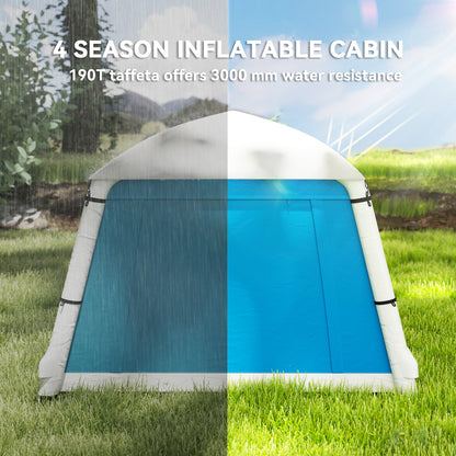 Inflatable Camping Tent, 2 Man Tent, Light Blue