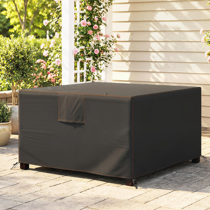Garden Furniture Cover, 420D Waterproof, 125 x 125 x 74 cm, Black