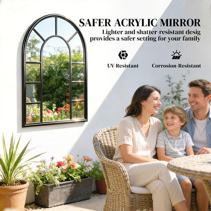 Arched Mirror, Decorative Wall Mirrors, Black