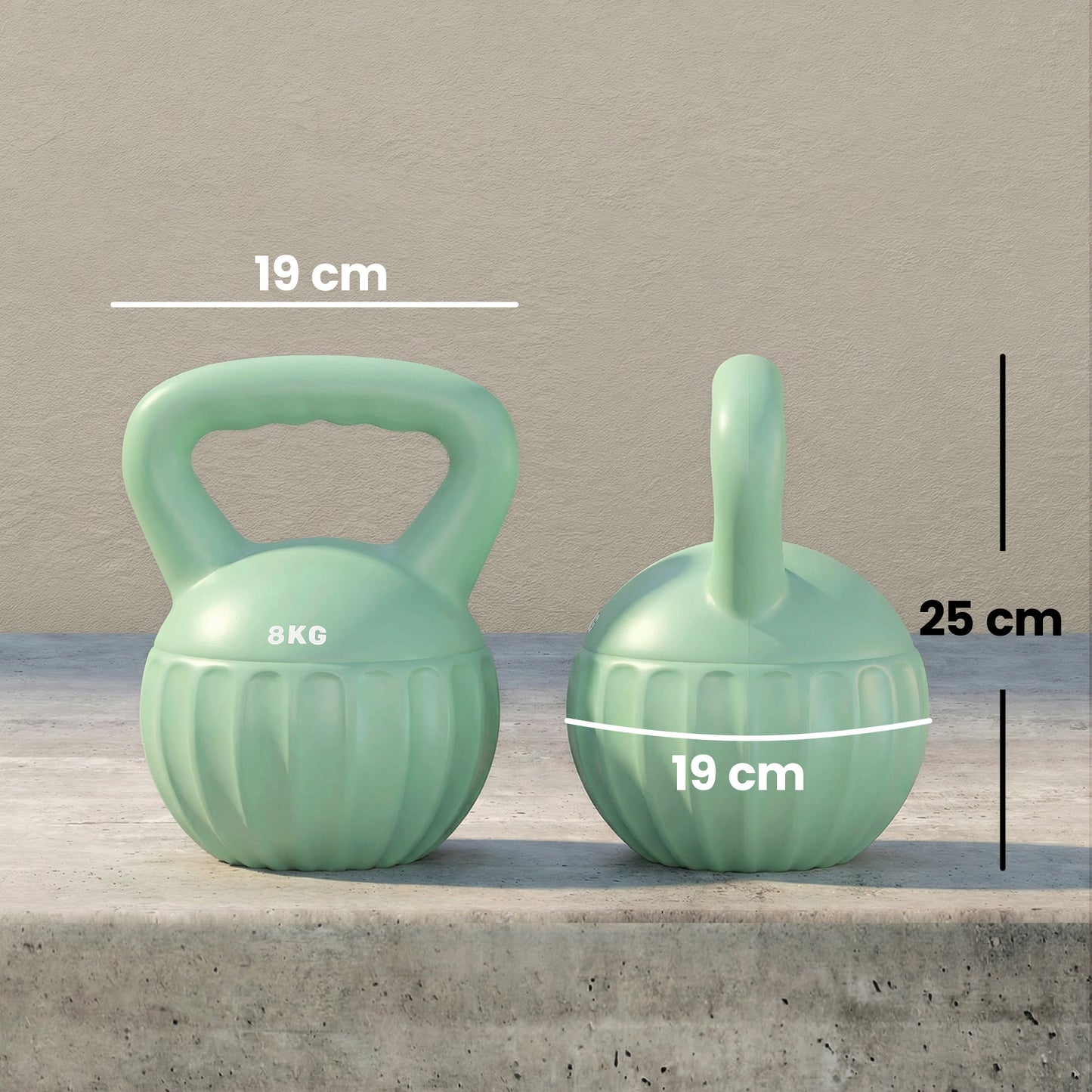 Kettlebell with Non-Slip Handle 8 kg Green