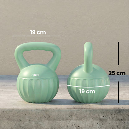 Kettlebell with Non-Slip Handle 8 kg Green