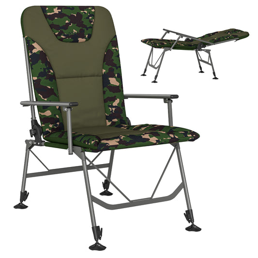 Camping Chair Reclining Padded for Adults Camouflage