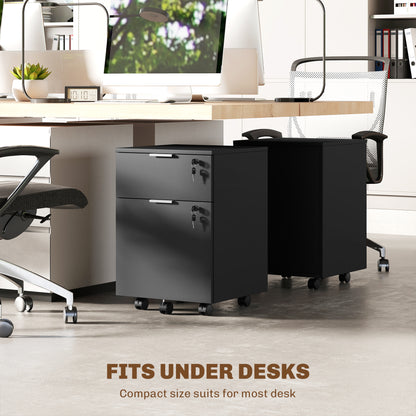 2 Drawer Filing Cabinet with Adjustable Hanging Bars for A4 and Letter