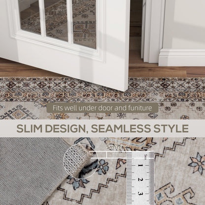 Flannel Non-Slip Washable Rug for Living Room, 230 x 160 cm, Beige