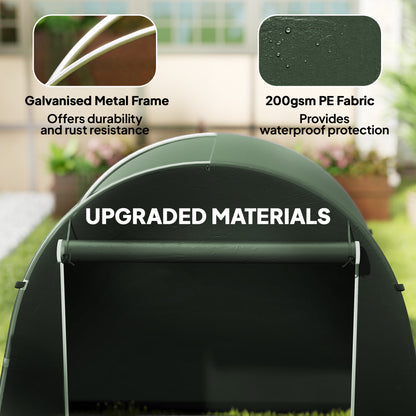 8 x 4 ft Garden Storage Shed Tent Bike Tent, Green