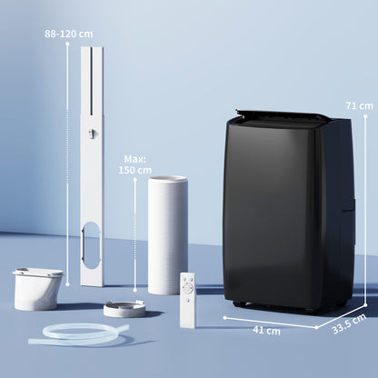 12,000 BTU Portable Air Conditioner Unit with Remote, 24H Timer, 35m²