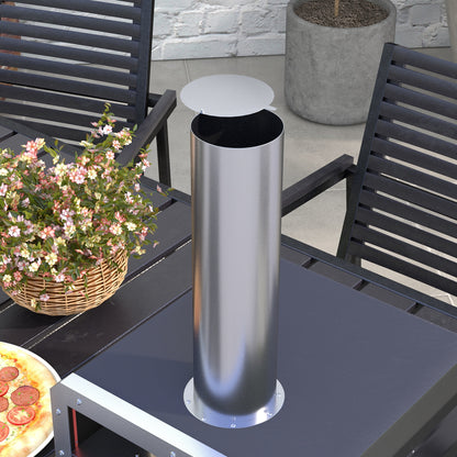 Portable Wood Pellet Pizza Oven with 12" / 30cm Rotating Pizza Stone, Peel and Cover, Wood Fired Pizza Maker with Thermometer