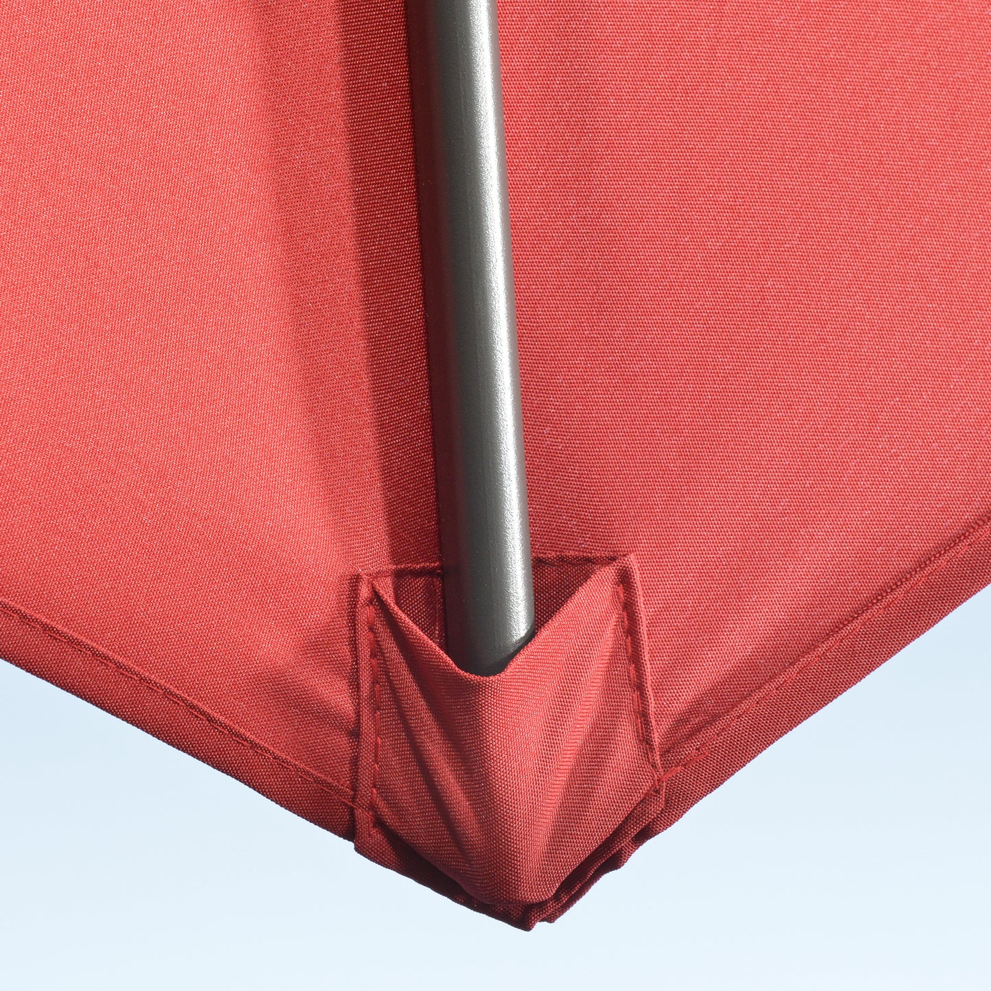 3 x 3(m) Cantilever Parasol Garden Umbrella with Cross Base Wine Red
