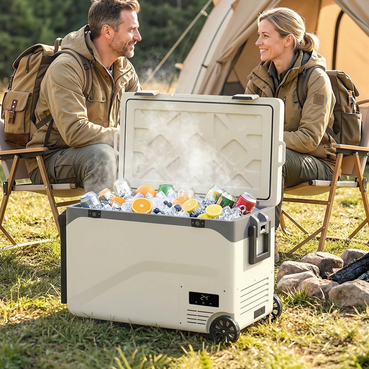 Compressor Car Fridge Freezer, Camping Refrigerator w/ App Control