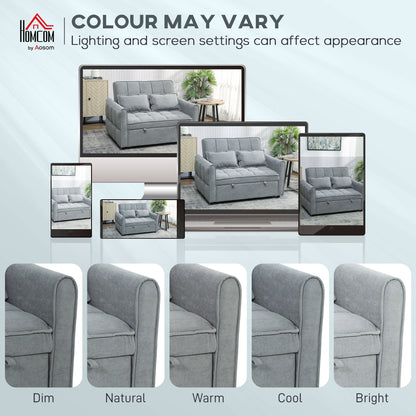 2 Seater Sofa Bed, 3-in-1 Sleeper Sofa with Adjustable Backrest