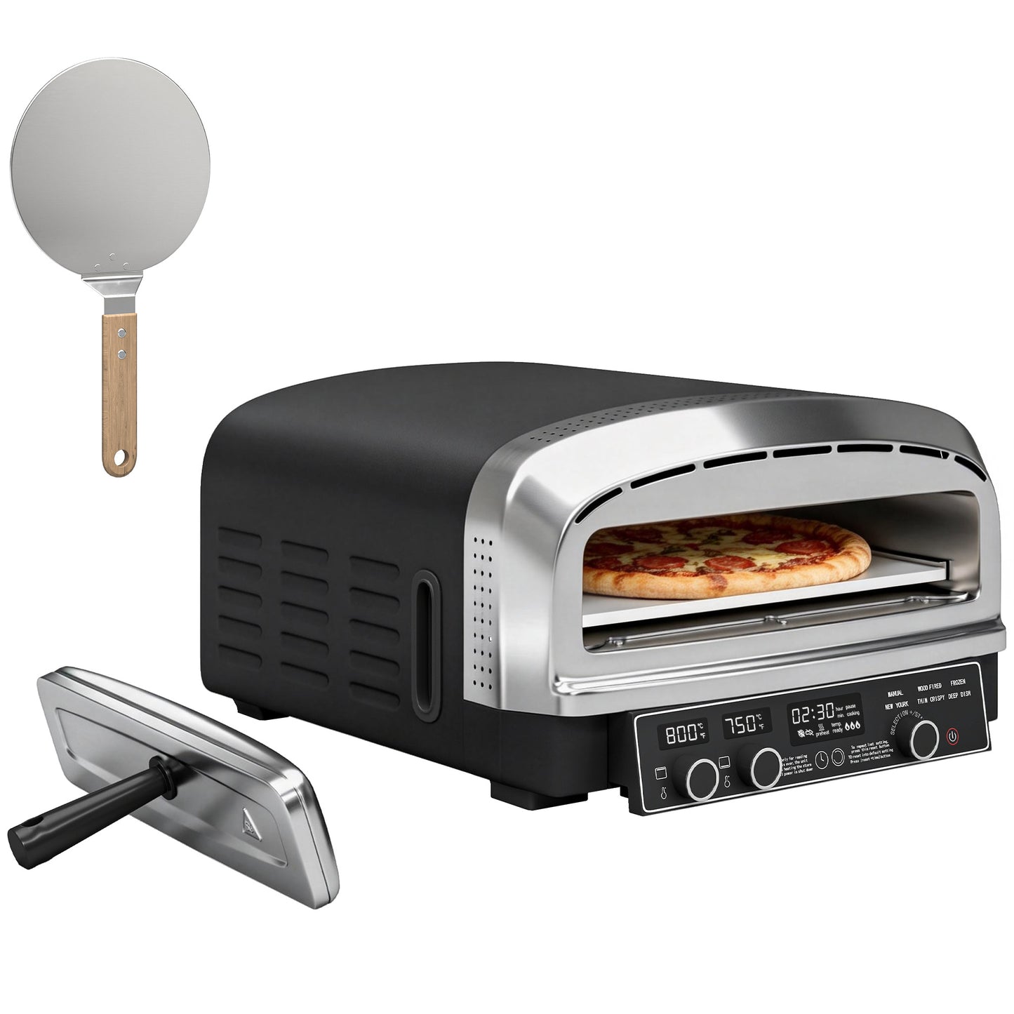 Outdoor Pizza Oven Dual Heating Control 37 cm