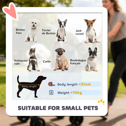 Foldable Pet Stroller, Dog Cat Stroller with Detachable Carrier