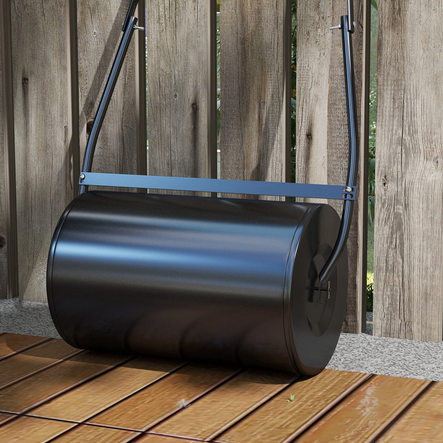 Garden Lawn Roller 38L Steel Push Grass Mower Water Sand Filled