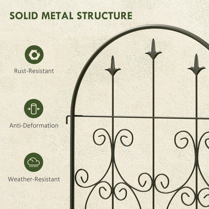 Set of 2 Metal Garden Trellis, Outdoor Trellis Panels, 150 x 50 cm