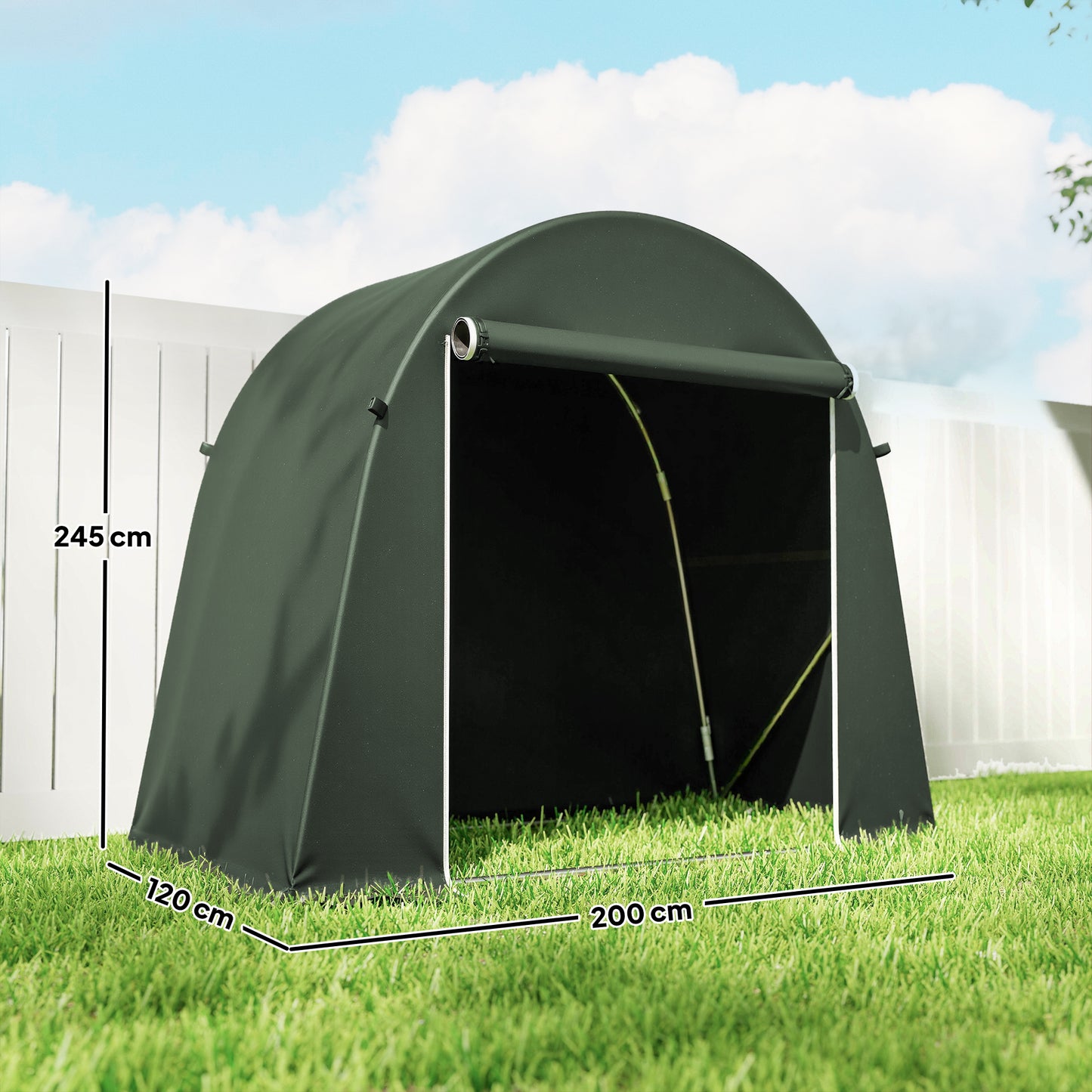 8 x 4 ft Garden Storage Shed Tent Bike Tent, Green