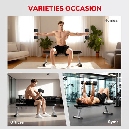 40KG Rubber Hex Dumbbell Portable Hand Weights Home Gym