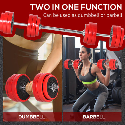 30KGS Dumbbell & Barbell  Adjustable Ergonomic Set Exercise in Home Gym