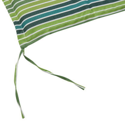 2 Pieces Replacement Cushions for Garden Bench, with Strips, Green