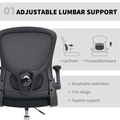 Ergonomic Tall Office Chair, 360 Degree Swivel Task Stool, Black