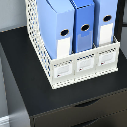 5 Drawer Mobile Filing Cabinet, Vertical File Cabinet, Modern Rolling Printer Stand for Home Office, Black