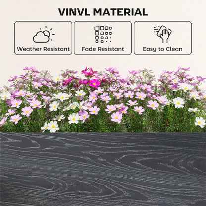 Vinyl Raised Garden Bed Kit, 3 x 3 x 1ft Modular Garden Box