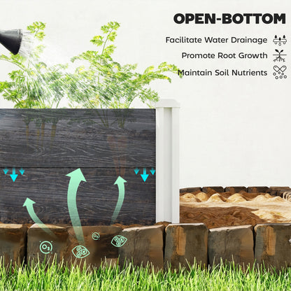 Vinyl Raised Garden Bed Kit, 3 x 3 x 1ft Modular Garden Box