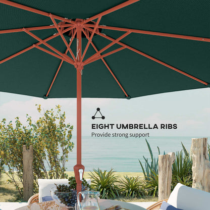 2.7 m Garden Parasol with Double Top, Green