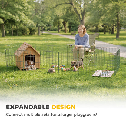 8 Panel Pet Pen, Dog Playpen for Puppies, 60 cm Height