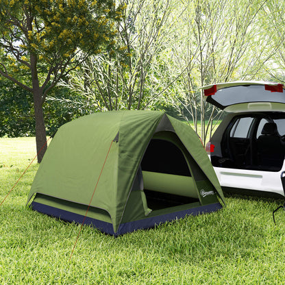 3-4 Person Camping Tent, Waterproof Tent, Olive Green and Grey