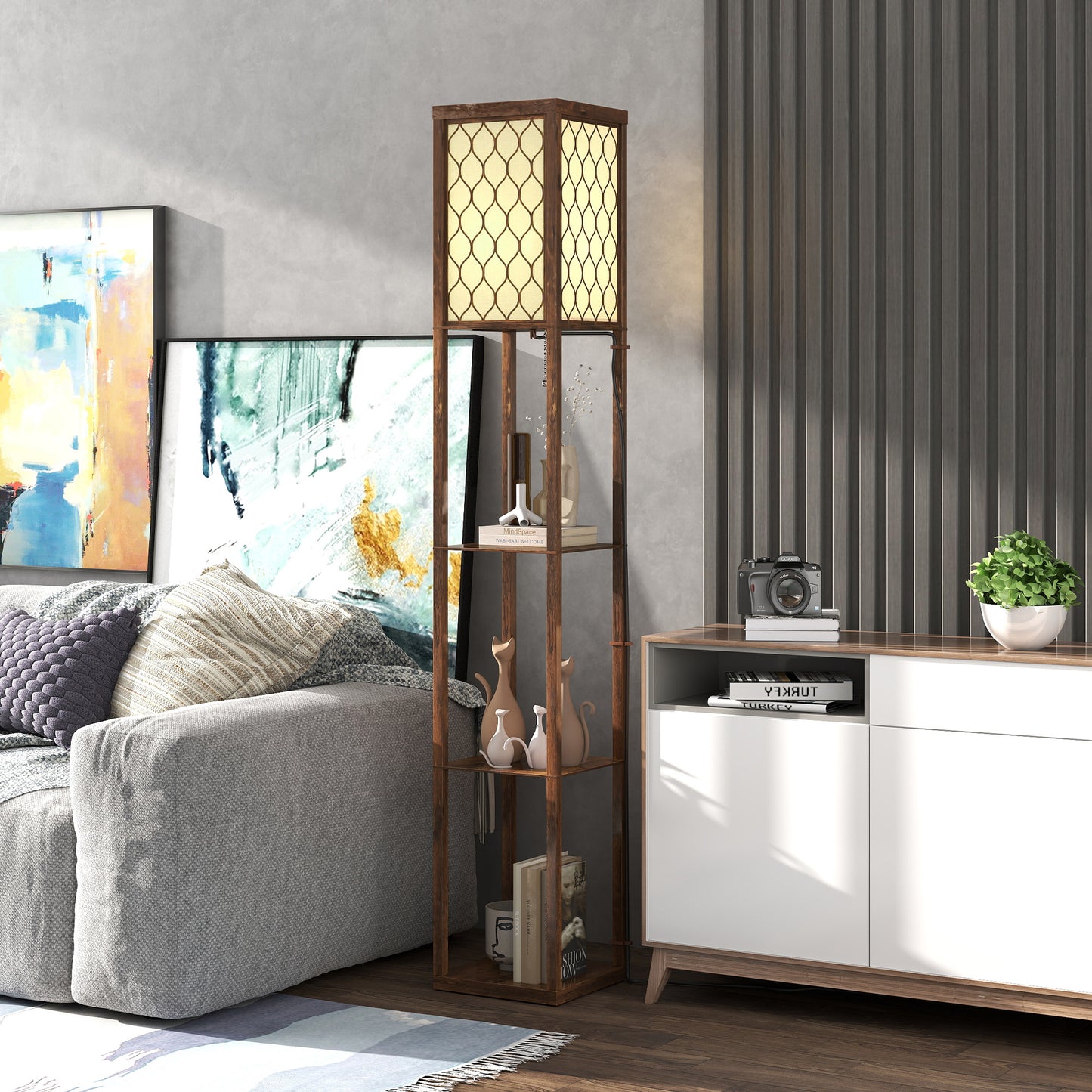 Nesting Coffee Table Set of 2 with Metal Frame, Black Marble Effect