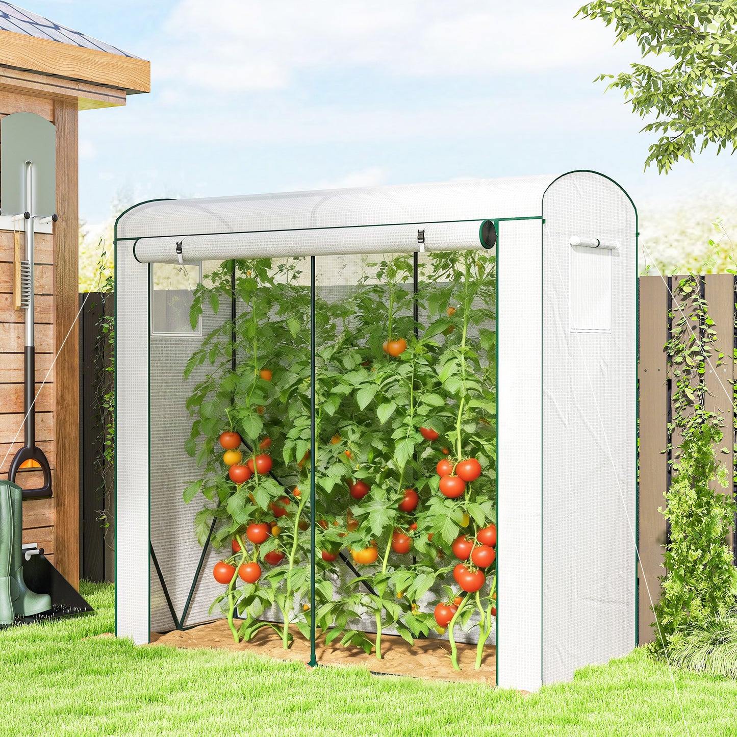 Mini Greenhouse, Portable Indoor Outdoor Green House with PE Cover
