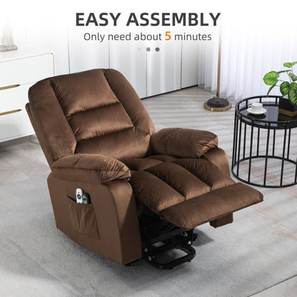 Lift Chair with Vibration Massage, Heat, Quick Assembly, Brown