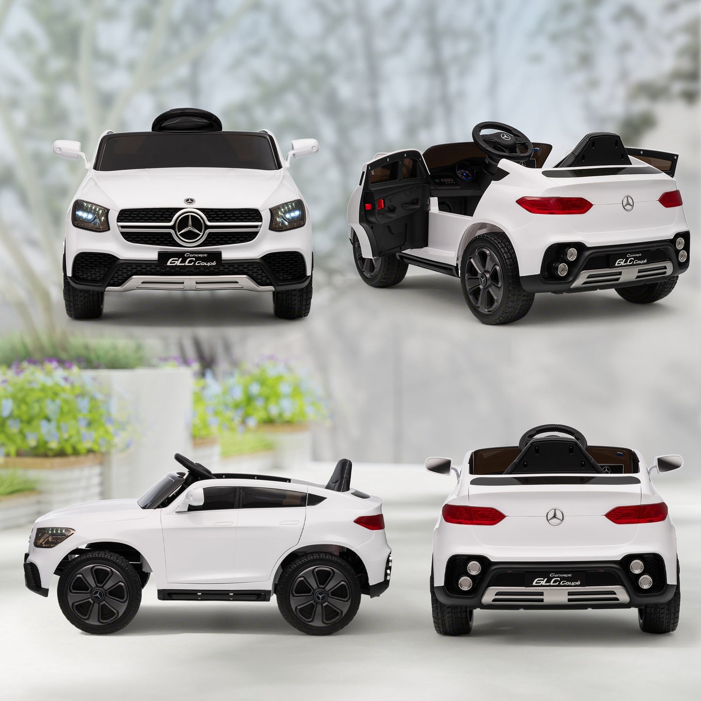 Mercedes-Benz GLC Licensed Kids Ride on Car with Remote, White